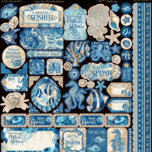 Graphic 45 Ocean Blue Keepsake Kit With Exclusive Metal Die-set