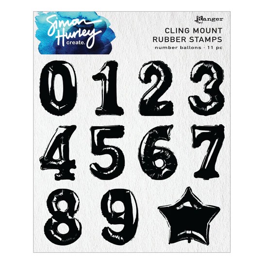 Simon Hurley Stamp/Die Number Balloons Bundle