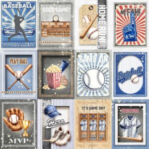 MEMORY PLACE 12X12 BASEBALL HOME RUN