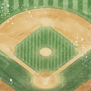 MEMORY PLACE 12X12 BASEBALL ON THE FIELD