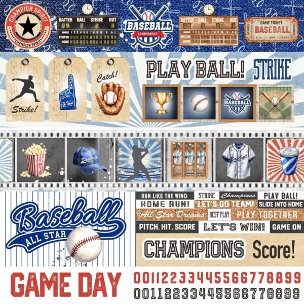 MEMORY PLACE 12X12 BASEBALL STRIKE!
