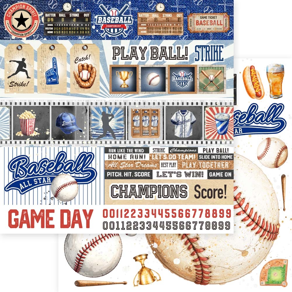 MEMORY PLACE 12X12 BASEBALL STRIKE!