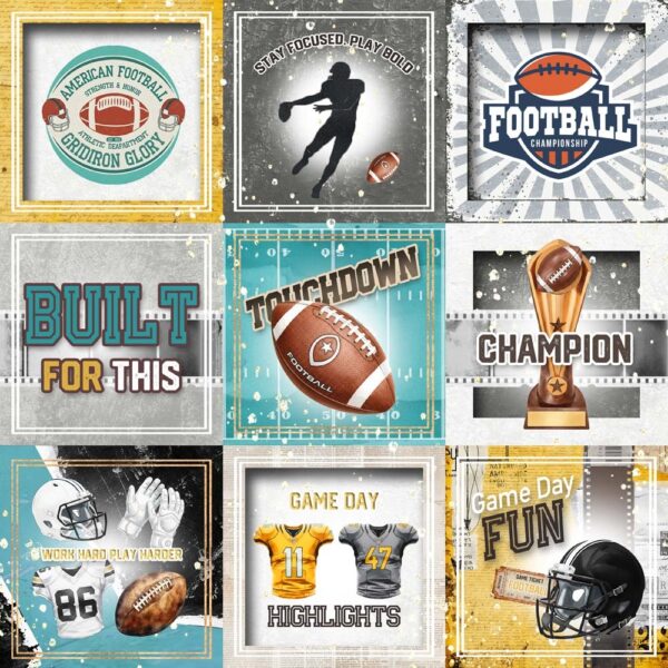 MEMORY PLACE 12X12 FOOTBALL BUILT FOR THIS