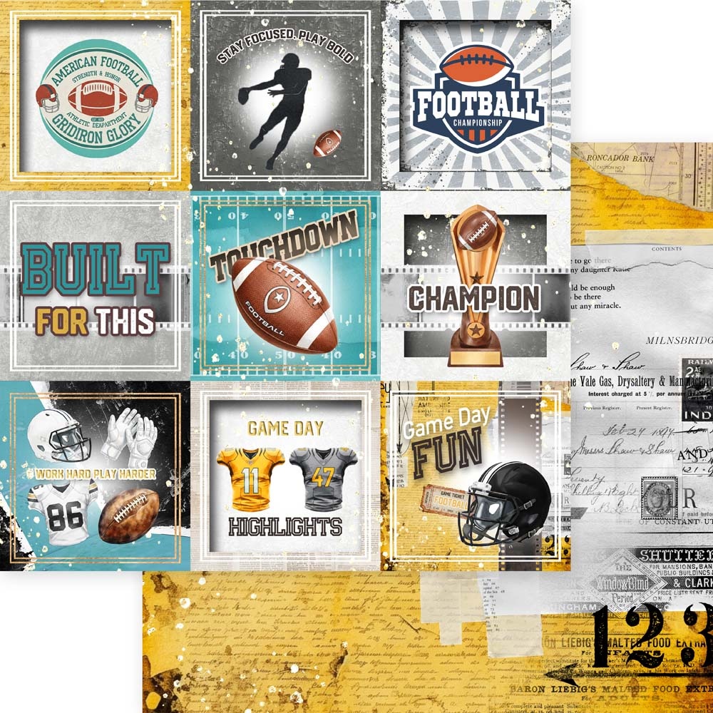 MEMORY PLACE 12X12 FOOTBALL BUILT FOR THIS