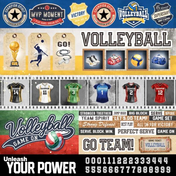 MEMORY PLACE 12X12 VOLLEYBALL VOLLEYBALL