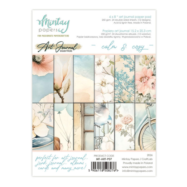 Mintay 6 X 8 Art Journal Pad Calm & Cozy