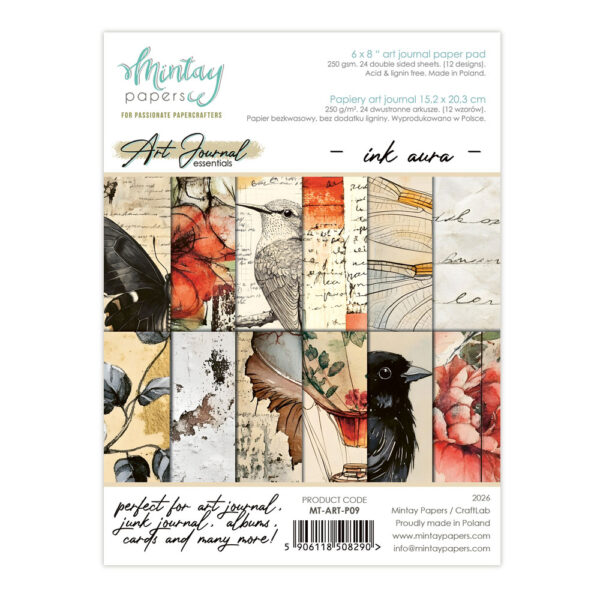 Mintay 6 X 8 Art Journal Pad Ink Aura