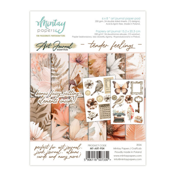 Mintay 6 X 8 Art Journal Pad Tender Deelings