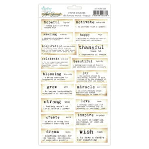 Mintay 6 X 12 Art Journal Sticker Dictonary Words Happy