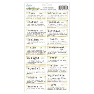 Mintay 6 X 12 Art Journal Sticker Dictonary Words Love