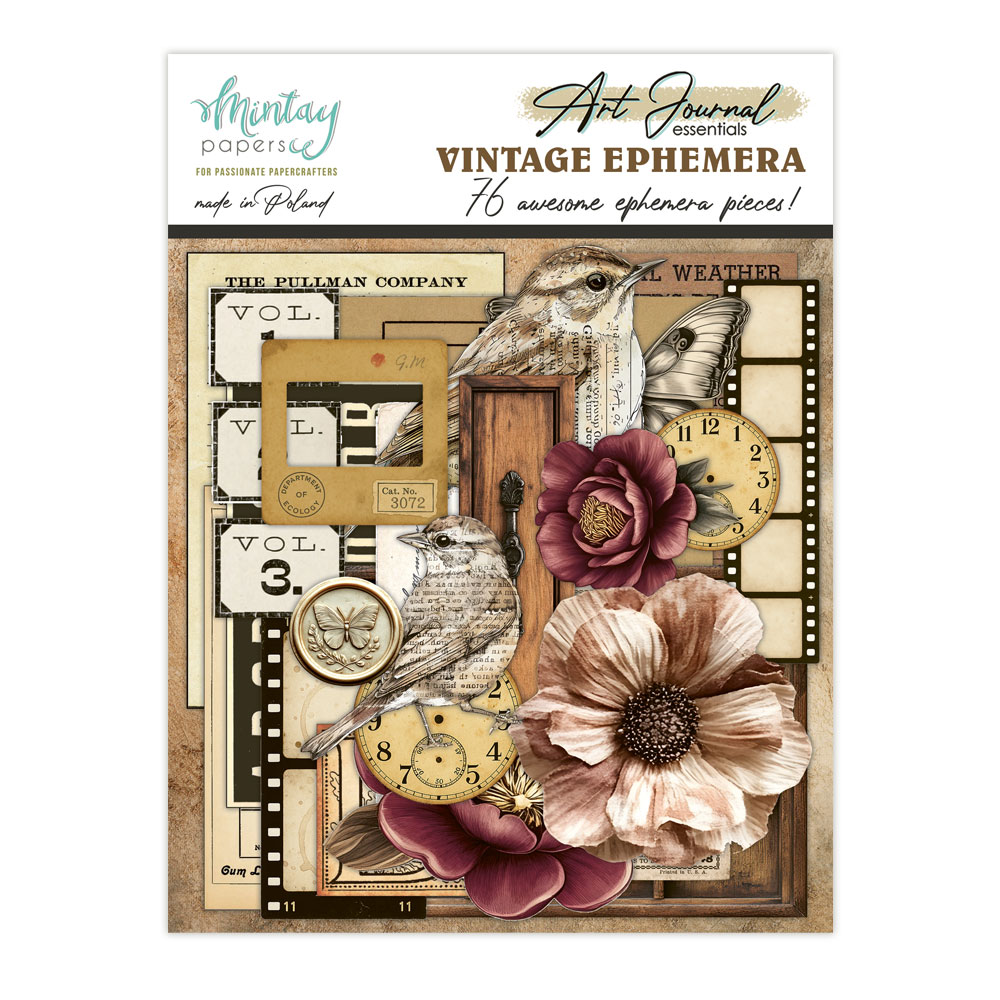 Mintay Art Journal Ephemera Pack Vintage
