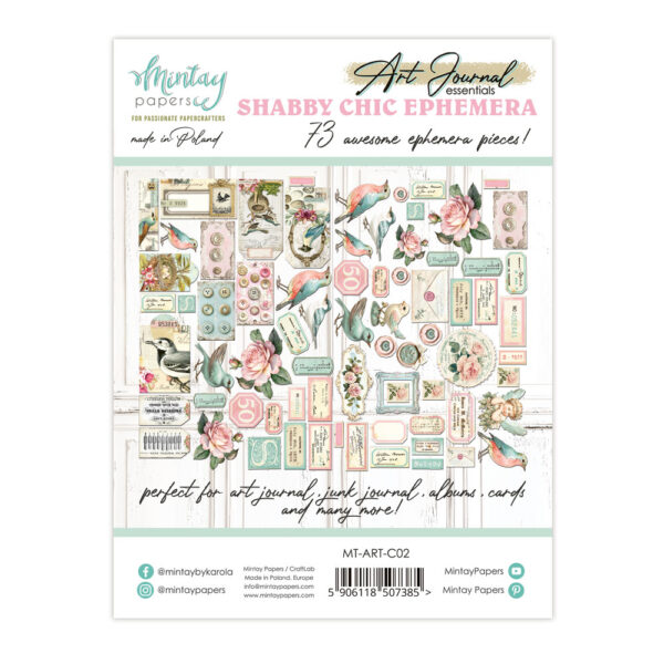 Mintay Art Journal Ephemera Pack Shabby Chic