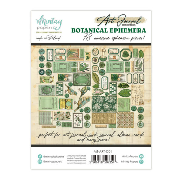 Mintay Art Journal Ephemera Pack Botanical