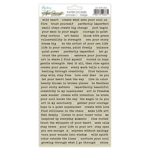 Mintay 6 X 12 Art Journal Sticker Phrases 1 Beige