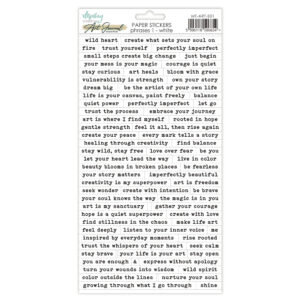 Mintay 6 X 12 Art Journal Sticker Phrases 1 White