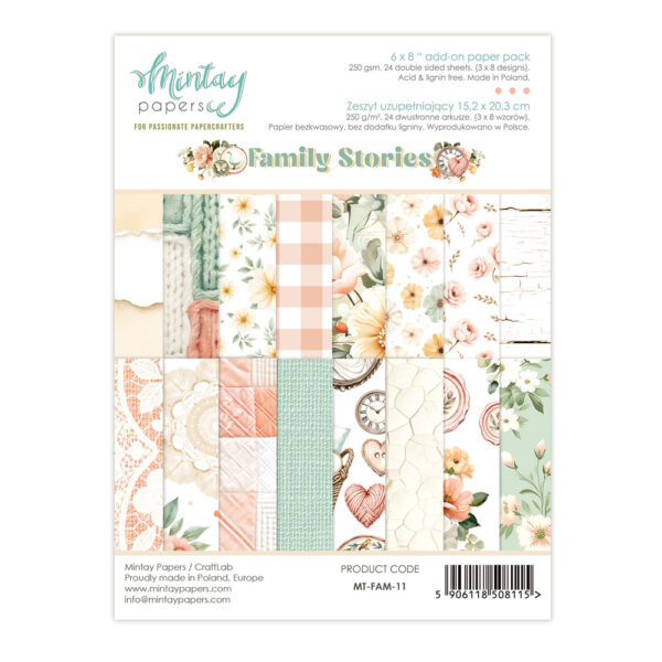 Mintay Family Stories 6 X 8 Add-on Paper Pad Mintay Family Stories 6 X 8 Add-on Paper Pad