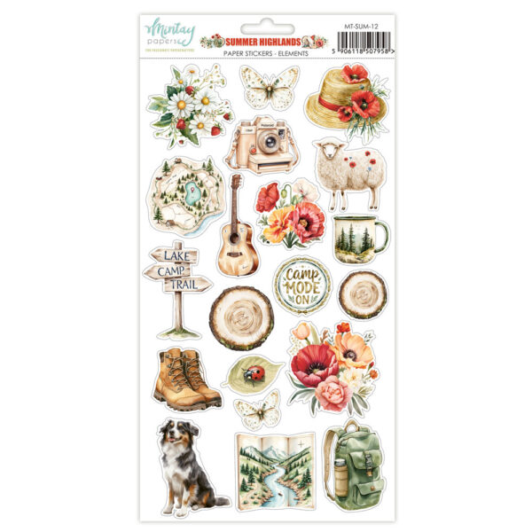 Mintay Summer Highlands 6 X 12 Paper Stickers Elements