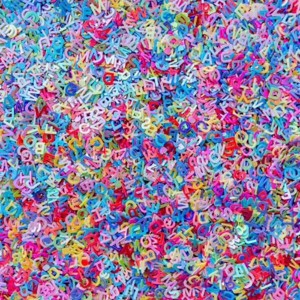 Trinity Embellishment Letter Bits Confetti