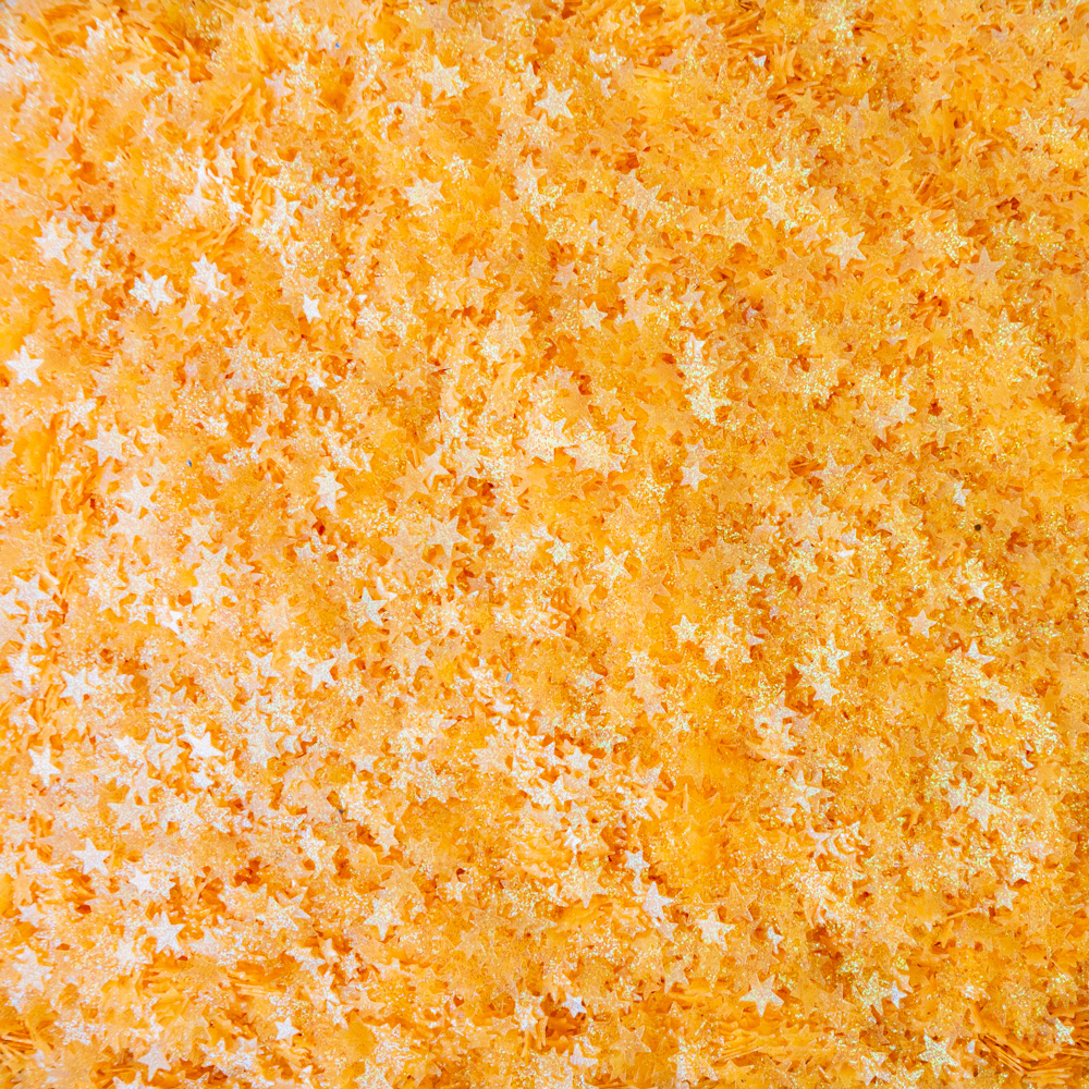 Trinity Embellishment Tangerine Sparkle Stars Confetti
