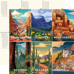 Carta Bella National Parks No. 2 12X12 Hike Journaling Cards