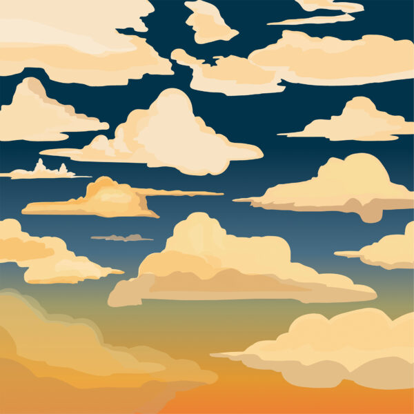 Carta Bella National Parks No. 2 12X12 Cloudy Sky