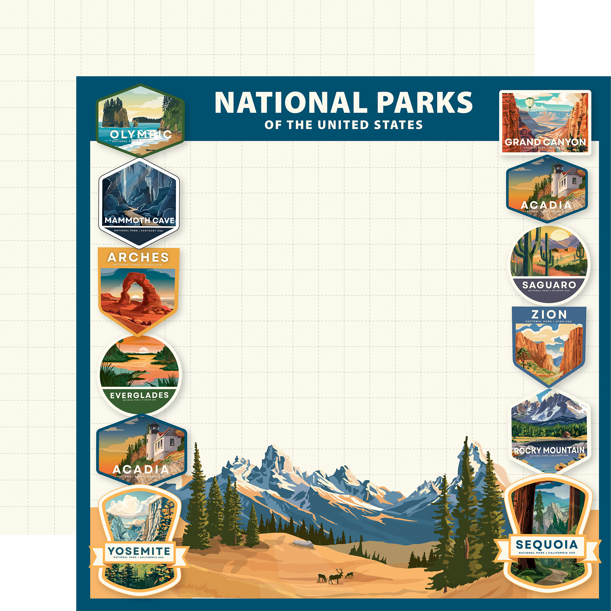 Carta Bella National Parks No. 2 12X12 Adventure Layout