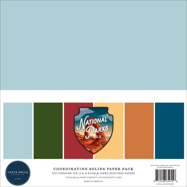 Carta Bella National Parks No. 2 Solids Kit Carta Bella National Parks No. 2 Solids Kit