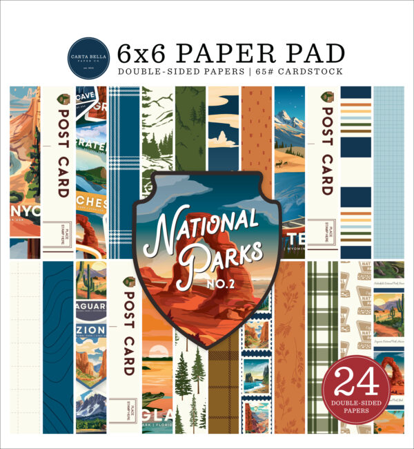 Carta Bella National Parks No. 2 6X6 Paper Pad Carta Bella National Parks No. 2 6X6 Paper Pad