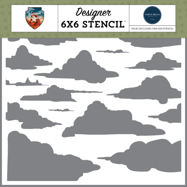 Carta Bella Nat Park No 2 Stencil Cloudy Country Sky