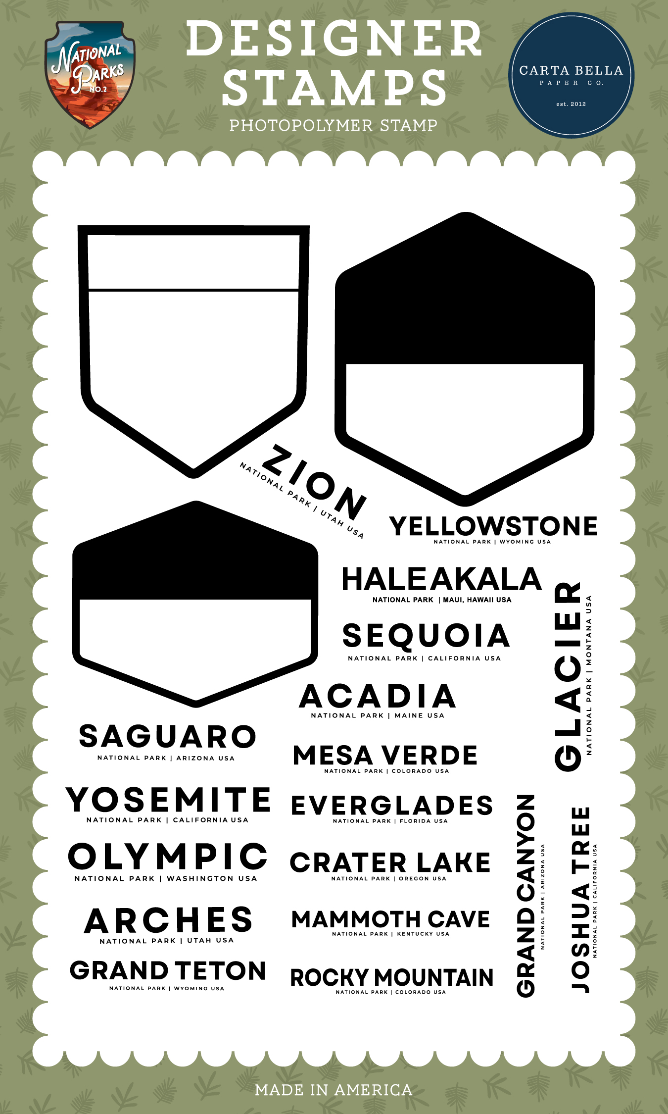 Carta Bella Nat Park No 2 Stamp Park Badge