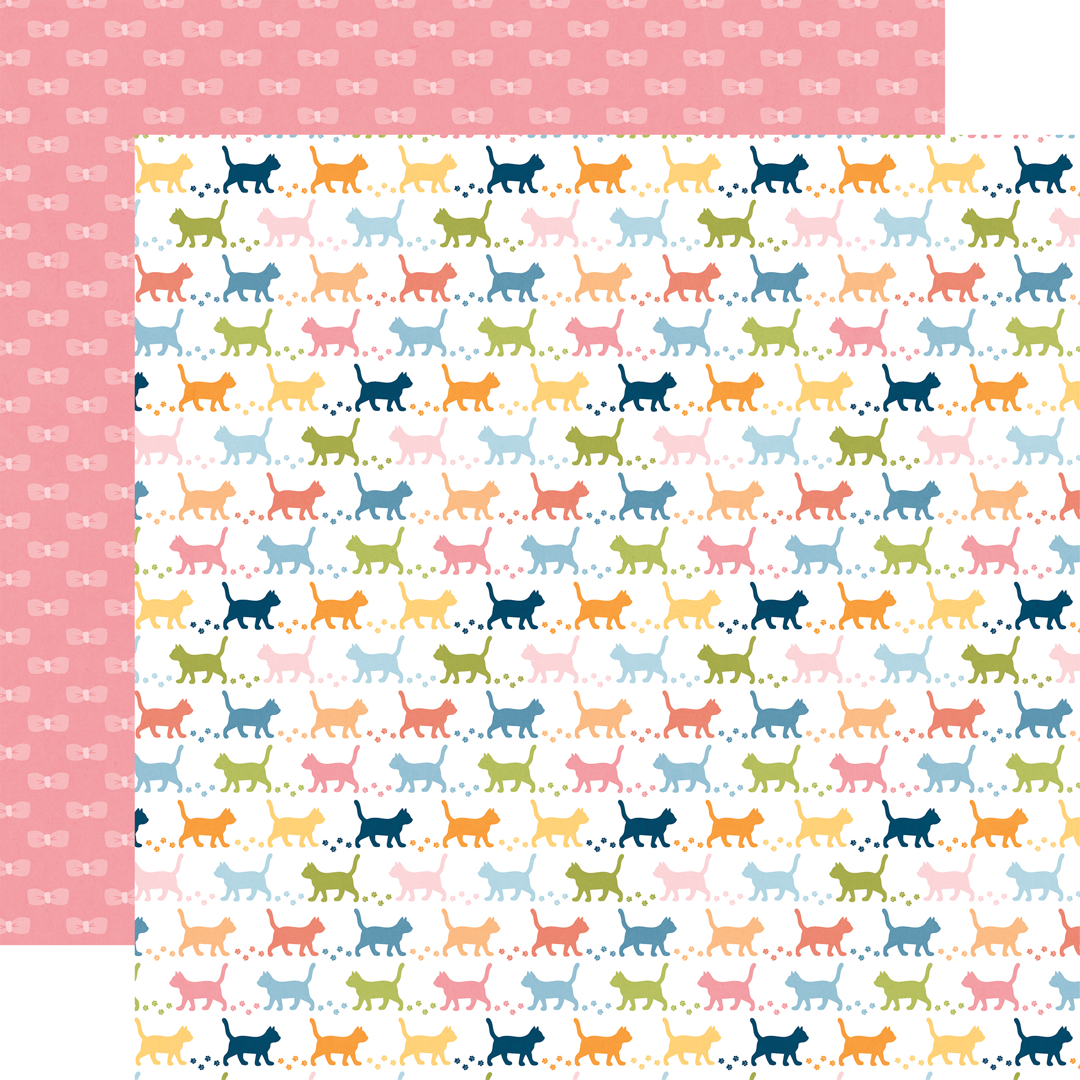 Echo Park Cat Lover 12X12 Cat Tracks