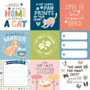 Echo Park Cat Lover 12X12 4X4 Journaling Cards