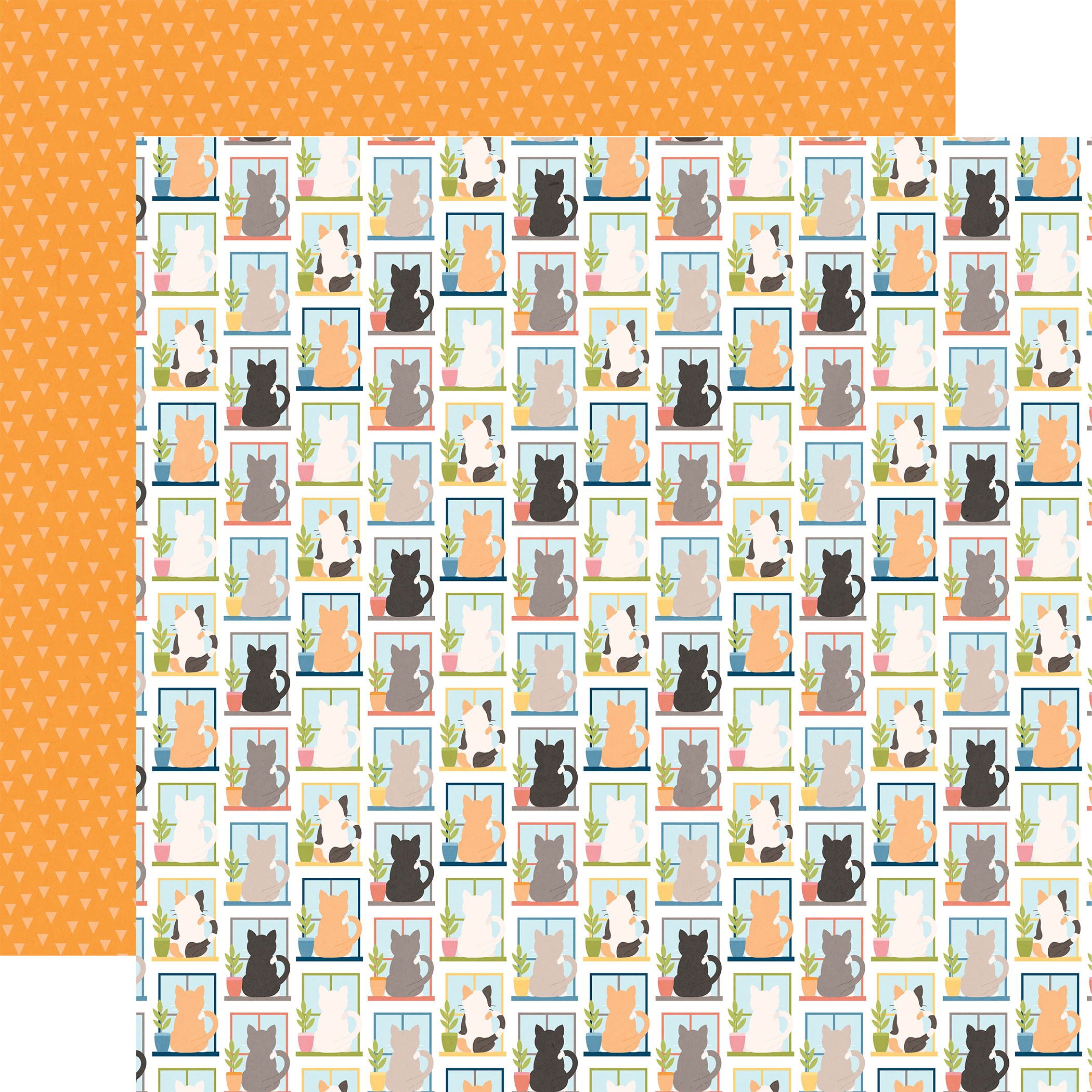 Echo Park Cat Lover 12X12 Cats in the Window