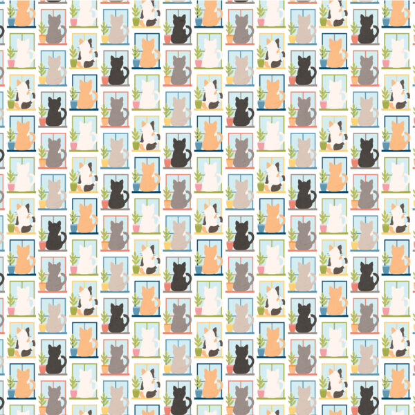 Echo Park Cat Lover 12X12 Cats in the Window