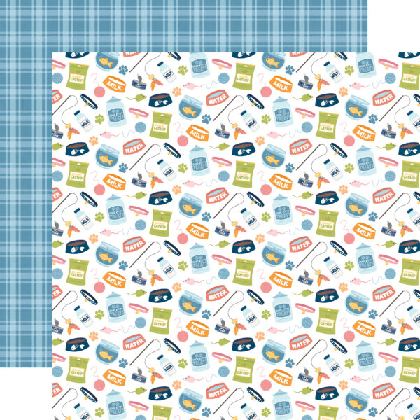 Echo Park Cat Lover 12X12 Cat Food and Toys Echo Park Cat Lover 12X12 Cat Food and Toys