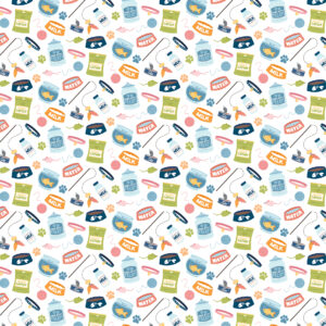 Echo Park Cat Lover 12X12 Cat Food and Toys