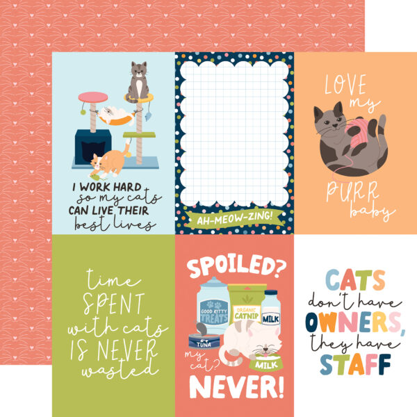 Echo Park Cat Lover 12X12 4X6 Journaling Cards Echo Park Cat Lover 12X12 4X6 Journaling Cards