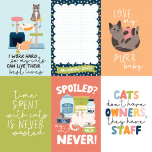 Echo Park Cat Lover 12X12 4X6 Journaling Cards