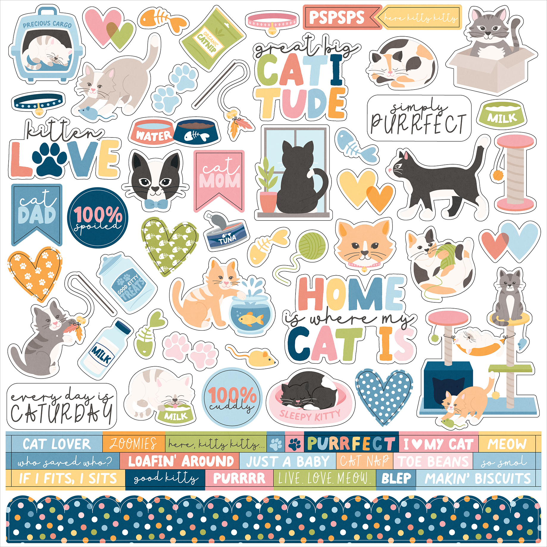 Echo Park Cat Lover Element Sticker