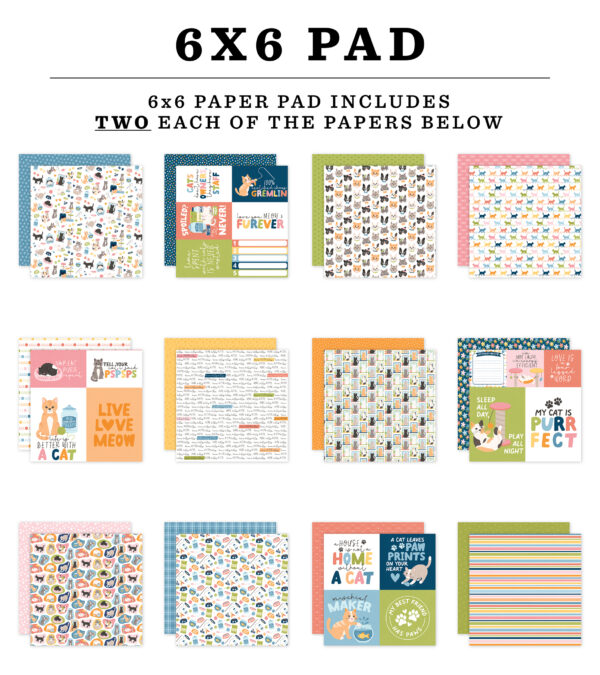 Echo Park Cat Lover 6X6 Paper Pad