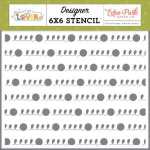 Echo Park Cat Lover Stencil Yarn Loops