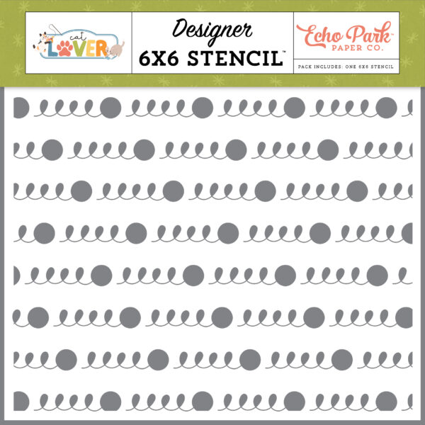 Echo Park Cat Lover Stencil Yarn Loops