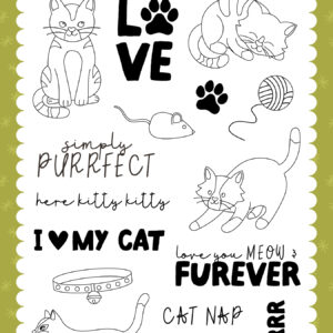 Echo Park Cat Lover Stamp Simply Purrfect