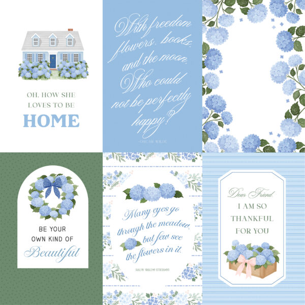 Carta Bella Flower Shoppe 12X12 4X6 Journaling Cards