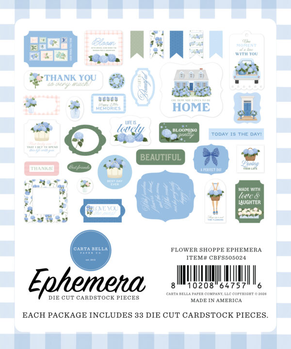 Carta Bella Flower Shoppe Ephemera