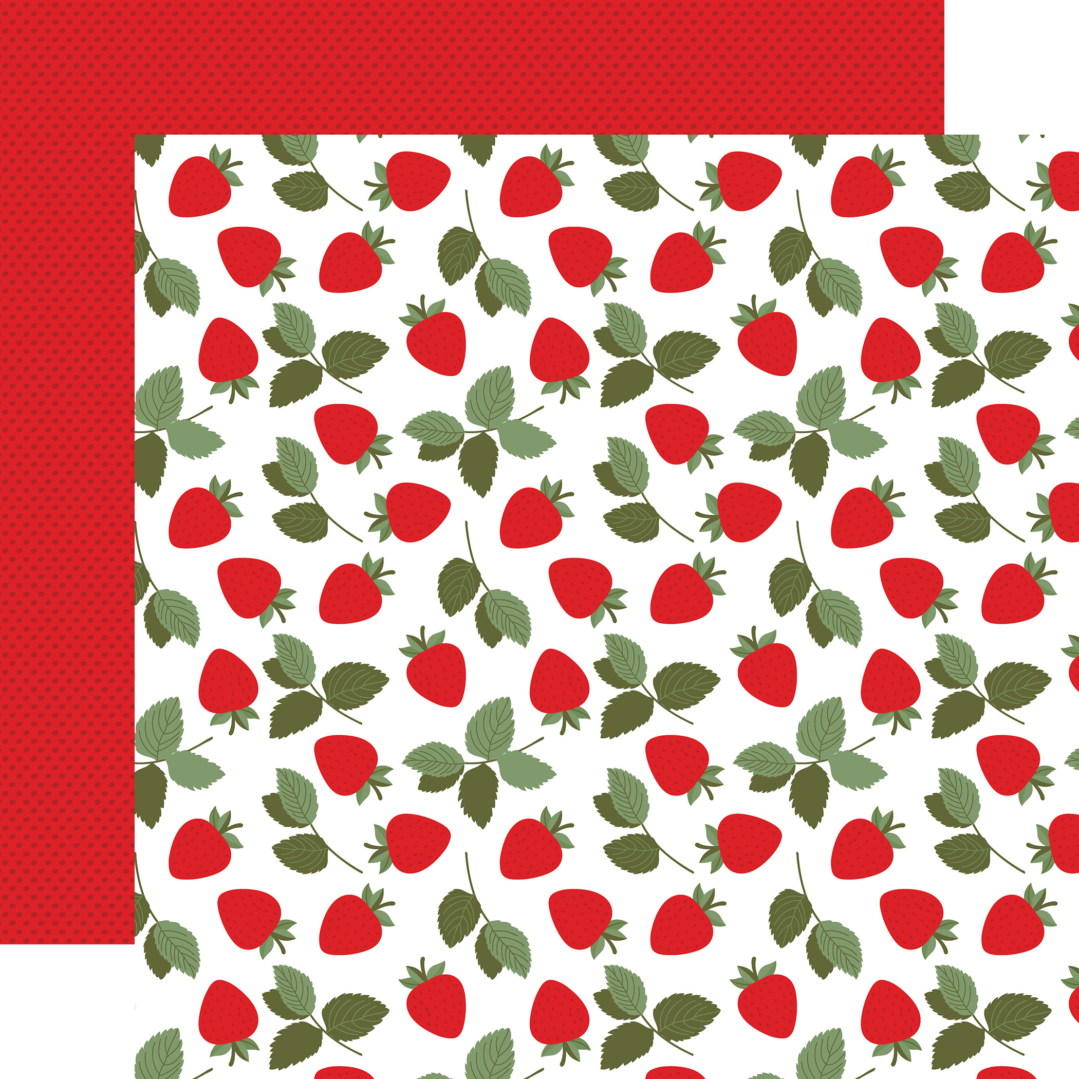 Echo Park Strawberry Fields 12X12 Strawberry Patch