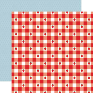 Echo Park Strawberry Fields 12X12 Strawberry Gingham