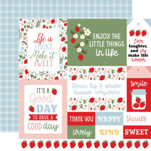 Echo Park Strawberry Fields 12X12 Multi Journaling Cards