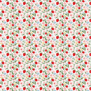 Echo Park Strawberry Fields 12X12 Flowers and Fruit