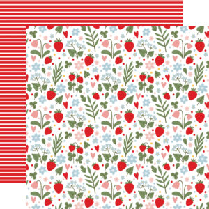 Echo Park Strawberry Fields 12X12 Garden Berries